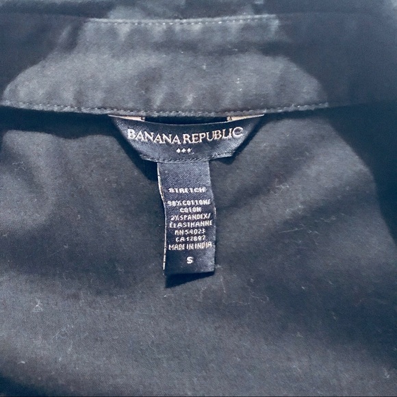 Banana Republic Black Fitted Button Down Shirt S - Picture 6 of 6